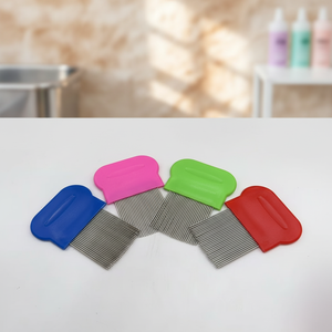 Peigne en acier inoxydable doux et sûr, antirouille, <span class=keywords><strong>pour</strong></span> éliminer les poux et les lentes, outil réutilisable <span class=keywords><strong>pour</strong></span> chats et chiens - Product Image 1