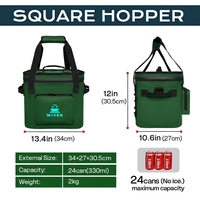 Sac isotherme souple imperméable 30L 840DTPU pour camping, pique-nique, canettes, aliments, vin, avec blocs réfrigérants réutilisables, isolation 48h, gris foncé moderne