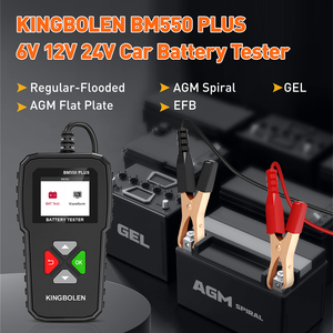 Kingbolen BM550 PLUS Probador de Baterías de Coche 6V 12V 24V, Analizador Interno de Motor AC de 100-2000 Voltios y 2Ah-220Ah, BM550 PLUS - Product Image 5
