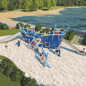 Tùy chỉnh bằng gỗ tàu cướp biển loạt kết hợp <span class=keywords><strong>Slide</strong></span> cho công viên Trường Học Gia Đình sân chơi bởi bailu vui chơi giải trí - Product Image 1