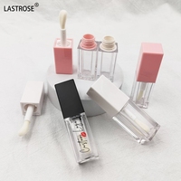 Créez Votre Propre Logo – Tubes de Brillant à Lèvres Vides de 6 ml Rose et Blanc avec Grande Brosse Applicatrice – Vente en Gros