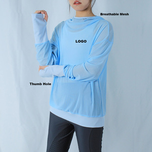 Chemise d'équitation ARLAN à manches longues pour femmes et hommes, motif équestre, rafraîchissante, pour la compétition - Product Image 1