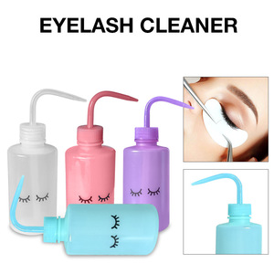 <b>Plastic</b> Lash Rinse <b>Bottle</b> 250ml Round <b>Squeeze</b> <b>Bottle</b> For Eyelash Cleaning Tools - Product Image 2