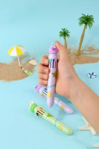 Bút bi nhiều màu KUKI dễ thương 10 màu sắc, họa tiết hoạt hình mùa hè mát mẻ, dành cho học sinh, văn phòng phẩm dễ thương Kawaii. - Product Image 4