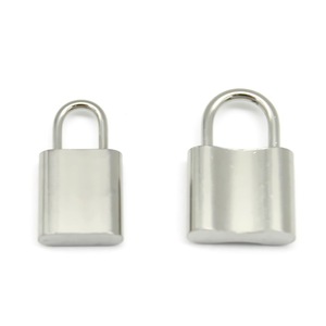 Colgante de acero inoxidable con forma de candado para joyería DIY, accesorio de regalo unisex - Product Image 3