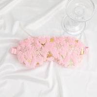 Masker Mata Natal Embos Lucu, Lembut, dan Tahan Lama, Masker Tidur Anti Cahaya, Desain Rusa dan Langit Berbintang yang Imut untuk Hadiah Natal