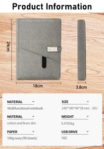 Bloc-notes Power Bank, carnet <span class=keywords><strong>de</strong></span> notes Souvenir, carnet <span class=keywords><strong>de</strong></span> notes avec Power Bank et clé Usb, <span class=keywords><strong>cadeau</strong></span> d'affaires créatif - Product Image 6