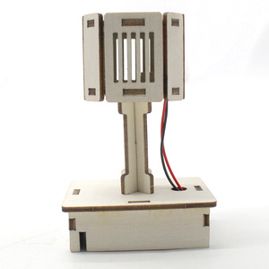 Voice Controlled Wooden Lamp <b>Model</b> <b>Kit</b> Geometric Shape Science Experiment Toy For Kids 7-9 Years Old Educational DIY STEM - Product Image 4