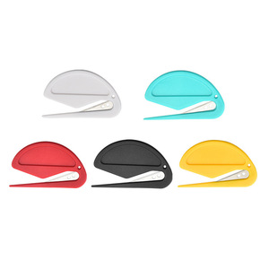 Mini cortador de sobres de plástico, cortador de papel A4 de colores variados, cuchillo artesanal portátil para abrir cartas y cortar cajas - Product Image 4