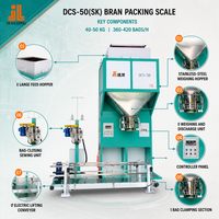 Machine d'emballage semi-automatique pour solides en vrac à flux libre, pesage et remplissage de sacs à bouche ouverte 10kg 25kg 50kg