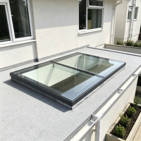 HUACAI OEM Factory Anti Fog Insulated Aluminum Awning Skylight Auto Smooth Opening Skylight for Integrated Shower Sun Roof