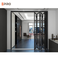 APRO Certificat américain Offre Spéciale NFRC Porte pliante en aluminium Porte accordéon en verre Portes pliantes de patio