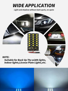 Lampes intérieures 48smd 3014 SMD, lampe de lecture, style automobile, DC 12V, adaptateur T10 Ba9s, super lumineuses - Product Image 2
