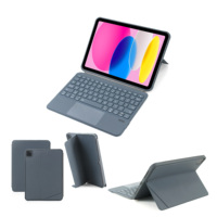 Funda Protectora con Separación Magnética para iPad Air 11 de 10.ª Generación, iPad 11 de 11 Pulgadas, iPad 10.2, Material PU, Funda con Teclado para iPad