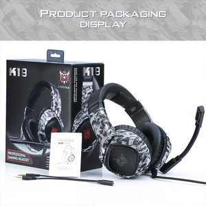 ตัวอย่างฟรี <span class=keywords><strong>ONIKUMA</strong></span> <span class=keywords><strong>K19</strong></span> ชุดหูฟังเล่นเกม RGB แบบมีสายลวงตาหิมะสีเทาลดเสียงรบกวน - Product Image 2