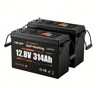 Batterie au lithium LiFePO4 auto-chauffante Enlzh 12,8 V 314 Ah, 4000+ cycles, pour stockage solaire, télécommunications et systèmes hors réseau