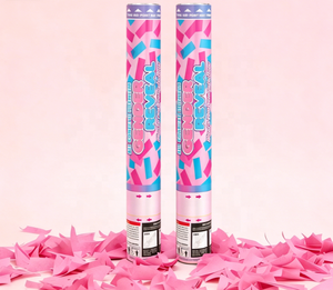 Cannoni <span class=keywords><strong>Spara</strong></span> <span class=keywords><strong>Coriandoli</strong></span> Ali 30cm Blu Rosa per Rivelazione del Sesso, <span class=keywords><strong>Coriandoli</strong></span> in Carta Velina per Feste Baby Shower - Product Image 5