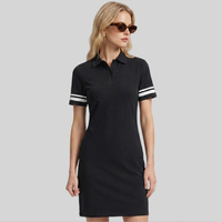 Robe Polo Rayée Personnalisée pour Femme – Col Sportif Boutonné, Décontractée, Idéale Golf et Tennis – Vente en Gros