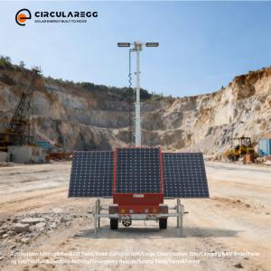 Solar LED Street Light Tower 1500W Solar Panels 7.5m Telescopic Mast IP65 ADR Certified for Water <b>Conservancy</b> Management - Product Image 4