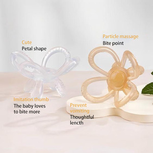 Balle à mâcher personnalisée avec logo couleur, en silicone souple, anti-sucette, pour bébé, de qualité alimentaire, pour la dentition, 0-24 mois - Product Image 2
