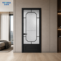 Puertas de Vidrio Esmerilado de Estilo Francés Tradicional Personalizables con Diseño de Modelo 3D para Baños y Cocinas Interiores