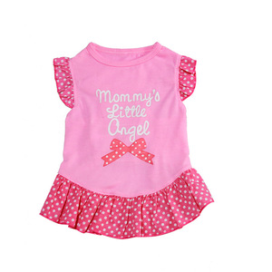 <span class=keywords><strong>Pet</strong></span> <span class=keywords><strong>Dress</strong></span> Cute Dog Shirt Printed Dog Princess Summer Apparel <span class=keywords><strong>Clothes</strong></span> gonna con abito con volant - Product Image 3