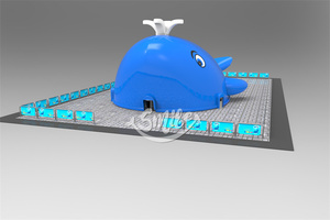 Tenda Gonfiabile Gigante a Forma di <span class=keywords><strong>Balena</strong></span> Personalizzata per Esterni, in Vinile da 18,5 oz Certificato CE, <span class=keywords><strong>Dimensioni</strong></span> 12 Piedi per Eventi in Parchi Divertimento - Product Image 3