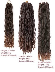 Vente en gros et dropshipping : Faux Locs Papillon Gingembre 18-30 pouces, Locs Souples Ombré Blond 24 pouces lisses, Locs au crochet 36 pouces – Prêts à l'expédition - Product Image 4
