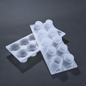 Custom Design <strong>Disposable</strong> PET 6 Cavity Clear <strong>Plastic</strong> Food Grade Pastry <strong>Dessert</strong> Big <strong>Tray</strong> Packaging Cakes Sandwich Snow Rectangle - Product Image 4