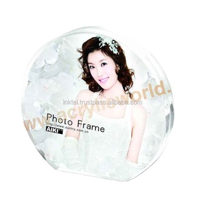 acrylic <b>frameless</b> picture <b>frame</b> with screw acrylic <b>photo</b> block <b>frame</b> - Product Image 1