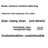 Chemin de table et nappe de fête mexicaines en coton tissé avec pompons, motif rayé, style américain