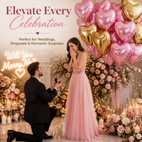 Ballons en aluminium en forme de cœur de 18 pouces, couleurs macaron métallisées, pour la décoration de mariages, anniversaires et demandes en mariage - Vente en gros pour les fêtes