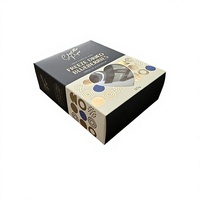 Emballage de chocolat écologique sur mesure avec fenêtre en PVC, impression quadricolore en feuille d'or