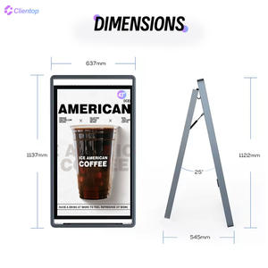 Écran de réflexion solaire de 43 pouces Batterie solaire Power a Board Affiche LCD publicitaire IP55 portable pour magasin d'affaires - Product Image 5
