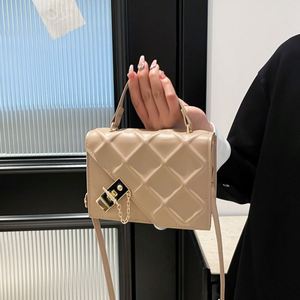 Retro Solid Color <b>Small</b> square <b>Bag</b> with Versatile Temperament Crossbody <b>Bag</b> with Niche Design Hand-held <b>Shoulder</b> <b>Bag</b> - Product Image 2