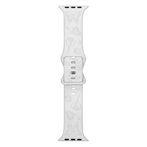 Chungming Luxe <span class=keywords><strong>Fantaisie</strong></span> Fleur Gravé Élégant Silicone Montre <span class=keywords><strong>Bracelet</strong></span> <span class=keywords><strong>Bracelet</strong></span> pour <span class=keywords><strong>Apple</strong></span> <span class=keywords><strong>Watch</strong></span> 41mm 45mm Ultra 2 49mm - Product Image 3