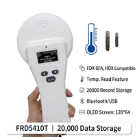 Lector de Microchip para Animales de 134.2kHz/125KHz, Escáner de Microchip para Mascotas con Modo BT HID y SPP, ISO11784/5 FDX-B, FDX-A, HDX, EMID 20000 IDs