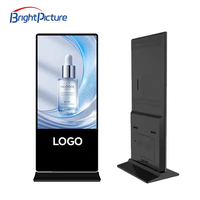 Écran tactile numérique LCD publicitaire BRIGHT PICTURE 55 pouces, pour intérieur/extérieur, sur pied, avec 1 an de garantie, idéal pour les aéroports
