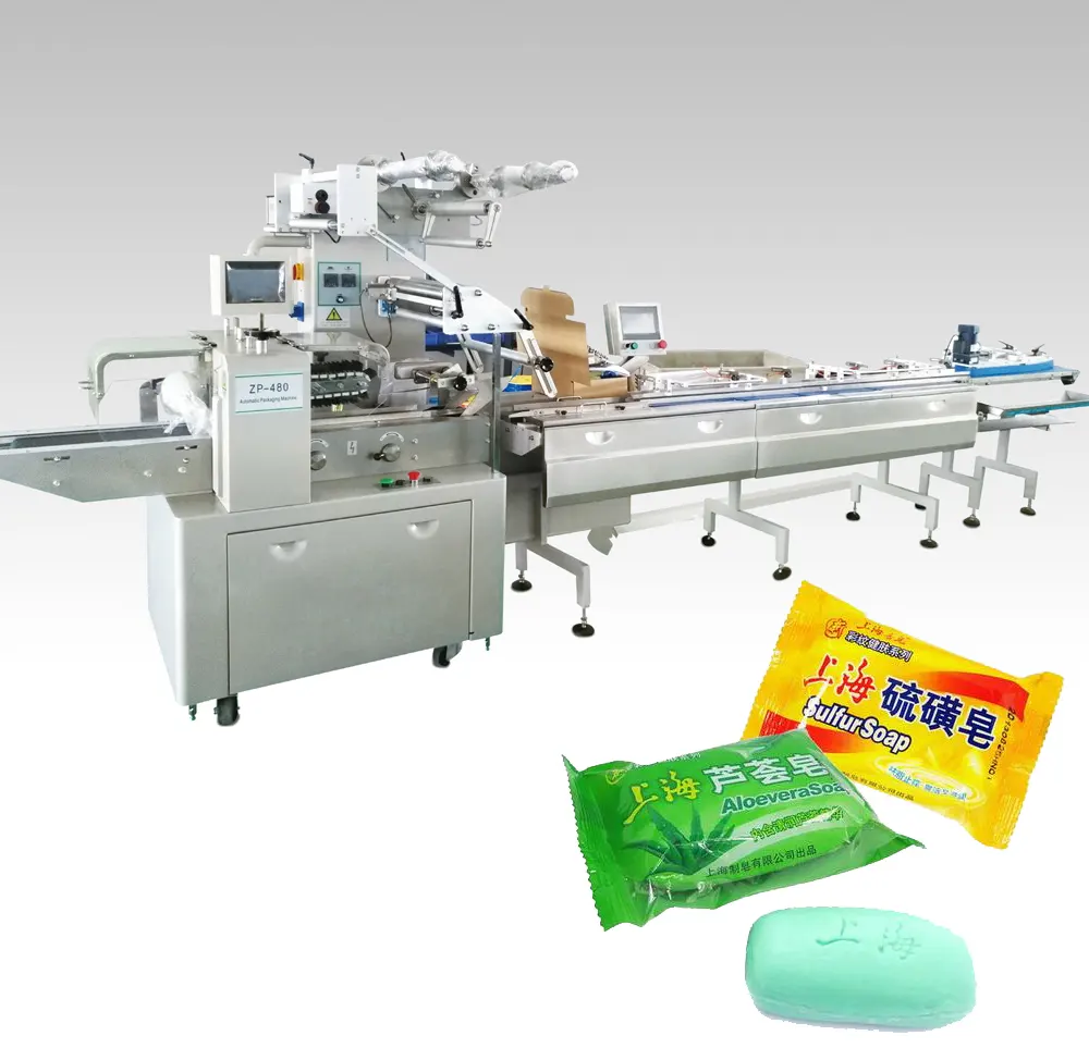 Wholesale factory price full automatic laundry soap, toilet soap flow packing machine