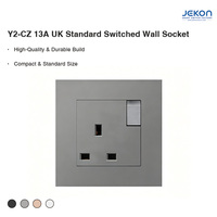Enchufe de pared con interruptor 13A para Reino Unido, obturador de seguridad antichoque eléctrico, resistente a altas temperaturas, carcasa de PC ignífuga, larga vida útil