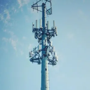 Сделано в Китае монопольная Телеком-башня с флангом 12 м 30 м 45 м 4 г космический телефон элегантные аксессуары Горячая поверхность оцинкованная
