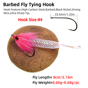 Vente en gros 3.15 pouces de long 3D yeux de poisson Mylar méné mouches <span class=keywords><strong>Flash</strong></span> Tube Streamer pêche à la mouche mouche bar truite saumon leurres de pêche - Product Image 3