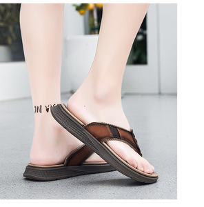 NUOVI Modelli di <span class=keywords><strong>Infradito</strong></span> <span class=keywords><strong>Ortopediche</strong></span> da Uomo Taglia Grande 44 Suola Spessa in Vera Pelle Suola Esterna in EVA Per Tutte le Stagioni Prezzo Basso Fabbrica di Guangzhou - Product Image 3