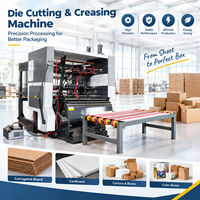 Machine de découpe et de rainurage à lit plat à pression réglable pour la production de boîtes en carton ondulé