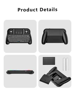 MRSVI Keyboard nirkabel mini, kotak tv Android, Keyboard nirkabel mini, Keyboard nirkabel V8, mouse udara, Backlit, Inggris, Rusia, Spanyol, Prancis, kontrol jarak jauh, 2.4G