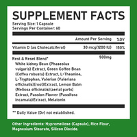 Capsules brûle-graisses nocturnes à succès avec vitamine D, extrait de haricot blanc, complément alimentaire, formule amincissante, stimule le métabolisme