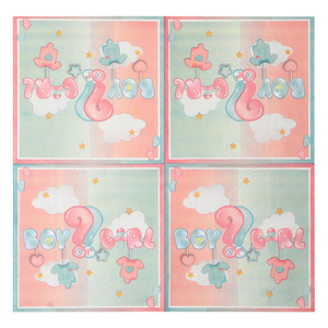 Cross-border printed napkins, colorful printing, cute Western restaurant decorations, square napkins, party disposable <b>paper</b> - Product Image 4