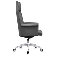 Chaise de bureau pivotante moderne en cuir PU pour bureau à domicile avec hauteur réglable