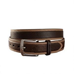 Ceintures pour hommes en cuir de vache 100% avec boucle en acier, design crâne 3D, style formel pour fêtes, robustes, haute résistance, durables, imperméables - Product Image 3