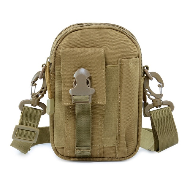 Tactical Sling Waist Bag Running Phone Bag Oxford Waterproof Molle Zipper Tear Resistant Traveling Sports Messenger Crossbody